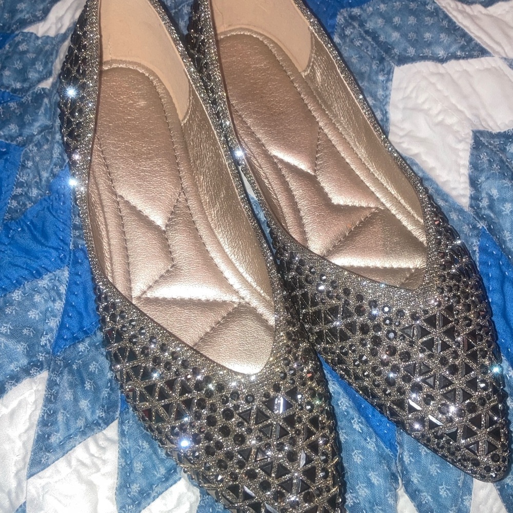 Elegant Black Embellished Flats